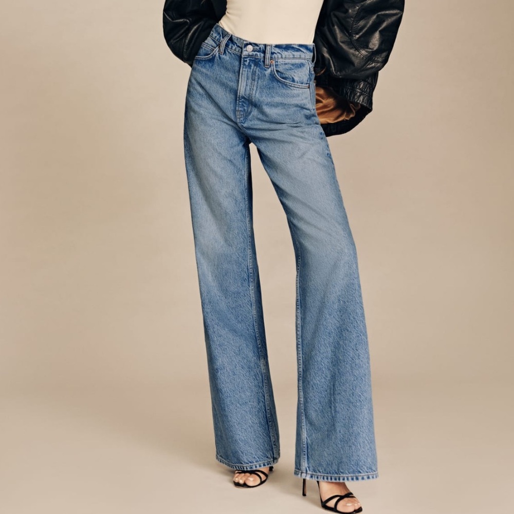 Reformation Cary High Rise Slouchy Wide Leg Jeans